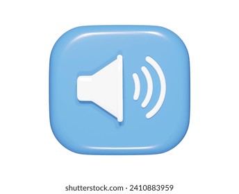 :  Sound icon 3d illustration