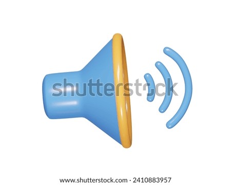 :  Sound icon 3d illustration