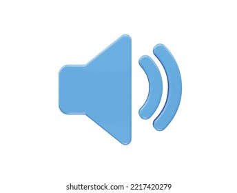 Sound icon 3d rendering vector