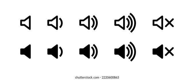 Sound icon. Audio volume symbol. Vector isolated sign.