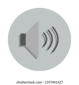 sound icon in badge style. One of web collection icon can be used for UI, UX