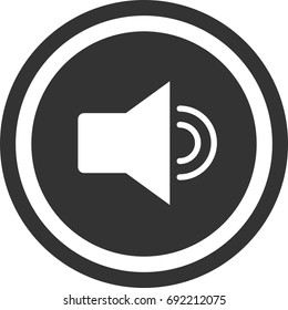 Sound icon , circle sign design