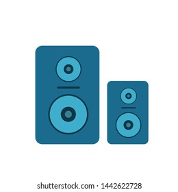 sound icon concept, speaker icon isolated design illustration, sign and icon for app or website, icon vector.