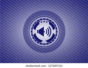 sound icon with denim texture