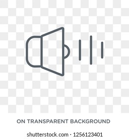 Sound icon. Sound design concept from  collection. Simple element vector illustration on transparent background.