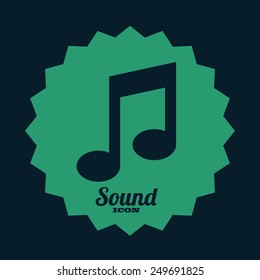 sound icon design, vector illustration eps10 graphic