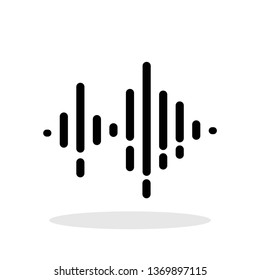 Sound icon in flat style. Music / Sound wave symbol for your web site design, logo, app, UI Vector EPS 10.