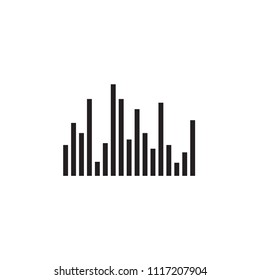 Sound icon flat vector template design trendy