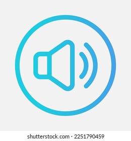 Sound icon in gradient style about essentials, use for website mobile app presentation