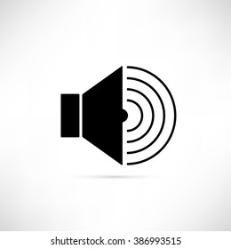 Sound Icon ind simple flat design. EPS10 vector.