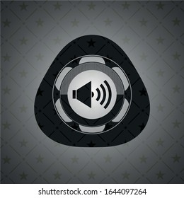 sound icon inside black emblem