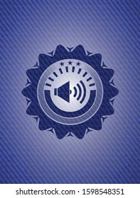 sound icon inside jean background