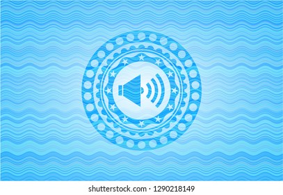 sound icon inside water representation badge.