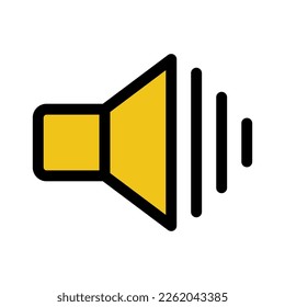 Sound icon line isolated on white background. Black flat thin icon on modern outline style. Linear symbol and editable stroke. Simple and pixel perfect stroke vector illustration