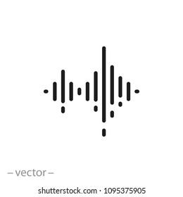 sound icon, line sign - vector illustration eps10