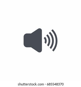 Sound icon, music sign vector illustration on white background