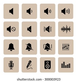 Sound icon. Music and sound icon. Vector.