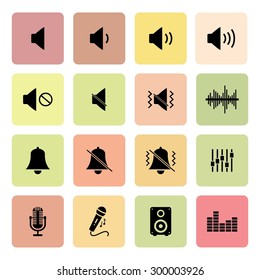 Sound icon. Music and sound icon. Vector.