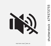 Sound Icon - Sound Off Icon Vector Design Flat Style Symbol, Mute Button Speaker Isolated On light Background