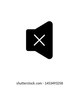 Sound Icon - Sound Off Icon Vector Design Flat Style Symbol, Mute Button Speaker Isolated On light Background