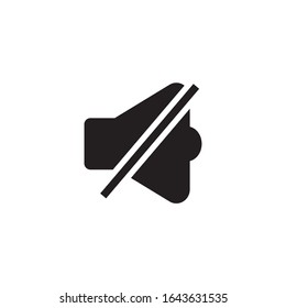 Sound Icon - Sound Off Icon Vector Design Flat Style Symbol, Mute Button Speaker Isolated On light Background