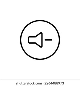 Sound Icon - Sound Off Icon Vector Design Flaches Style Symbol, Mute Button Speaker einzeln auf weißem Hintergrund