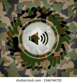 sound icon on camo texture