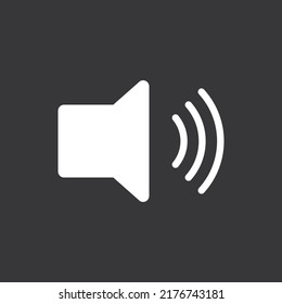 Icono de sonido sobre fondo gris