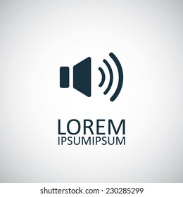 sound icon on white background 