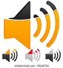 Sound icon on a white background. Vector illustration.