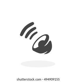 Sound icon on white background. Sound vector logo. Flat design style. Modern vector pictogram for web graphics - stock vector