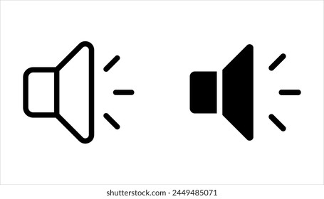 Sound icon set on white background. sign for mobile concept and web design