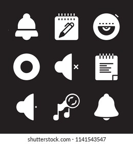 sound icon set. With record, muted and volume  vector icons for graphic design and web