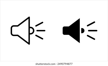 Sound Icon Set. Zeichen für mobile Konzept und Webdesign Vektorillustration auf weißem Hintergrund