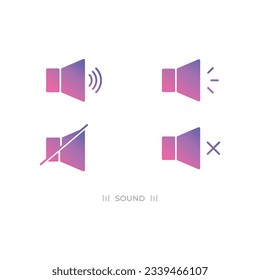 Sound Icon Set Vector Design.