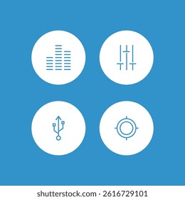 Sound icon set. Vector illustration