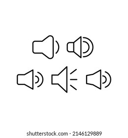 Sound Icon Set Vector Symbol Design Illustration
