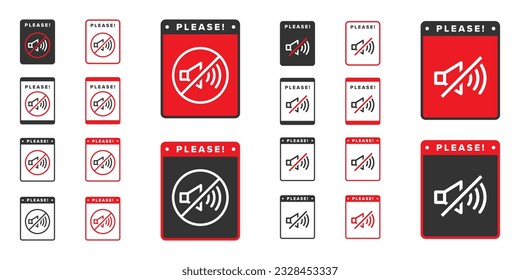 Sound icon sign vector design, icon boards are prohibited from noisy