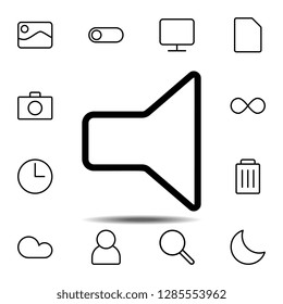 sound icon. Simple thin line, outline vector element of minimalistic, web icons set for UI and UX, website or mobile application