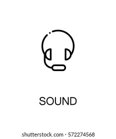 Sound icon. Single high quality outline symbol for web design or mobile app. Thin line sign for design logo. Black outline pictogram on white background