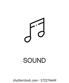Sound icon. Single high quality outline symbol for web design or mobile app. Thin line sign for design logo. Black outline pictogram on white background