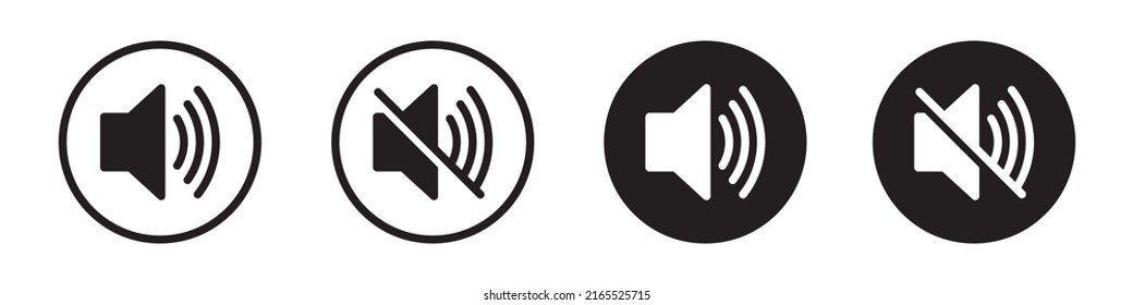 Sound Icon, Speaker Icons, Volume Icons, Vector Illustration