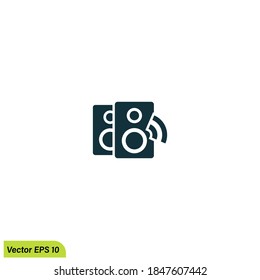 sound icon speaker symbol illustration simple design element vector logo template