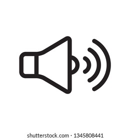 sound icon, speaker icon in trendy flat style 