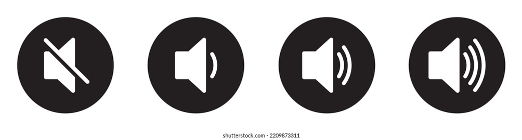 Sound Icon. Speaker Icon. Volume Icon, Vector Illustration