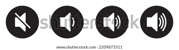 Sound Icon Speaker Icon Volume Icon Stock Vector (Royalty Free ...