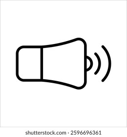 Sound Icon Symbol isolated white background. vector illustration. color editable.