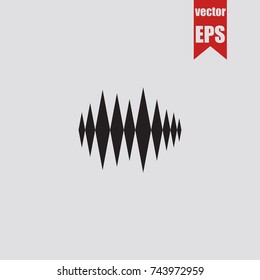 Sound icon in trendy isolated on grey background.Vector illustration.