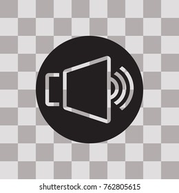 Sound icon in trendy isolated on grey background.Vector illustration.