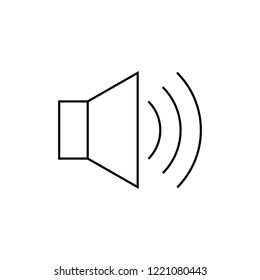 sound icon. Trendy modern flat linear vector volume icon on white background from thin line collection, outline vector illustration